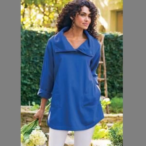 Soft Surroundings Port Royal Tunic Pullover Knit Top Sweater Vacation Boho - Picture 1 of 7